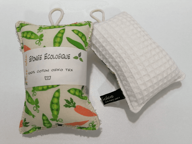 Eponge Nid D&#039;abeille Petits pois carotte